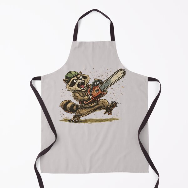Item preview, Crazy Raccoon Arborist With Chainsaw designed and sold by Meandmyshop.
