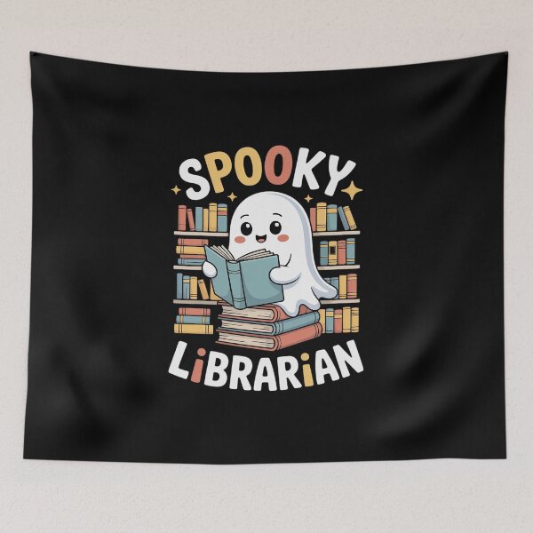 Item preview, Spooky Librarian Boo-Ghost Book Halloween Library designed and sold by imsamaharem.