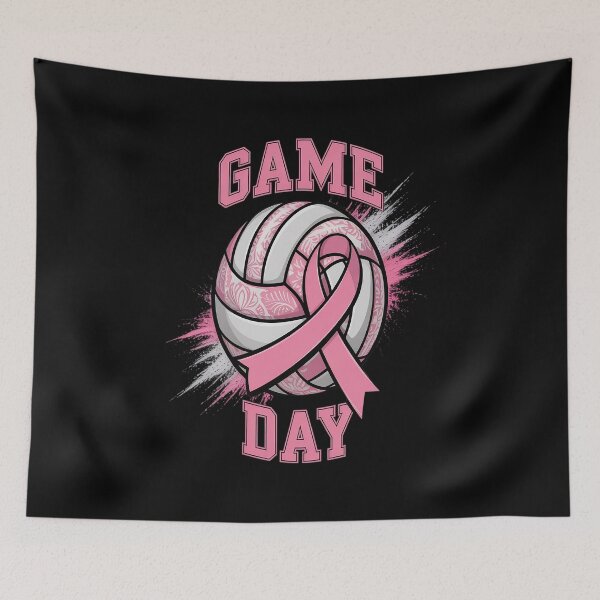 Item preview, Bleached Game Day Breast Cancer Awareness Pink Volleyball designed and sold by RonnasJackson.