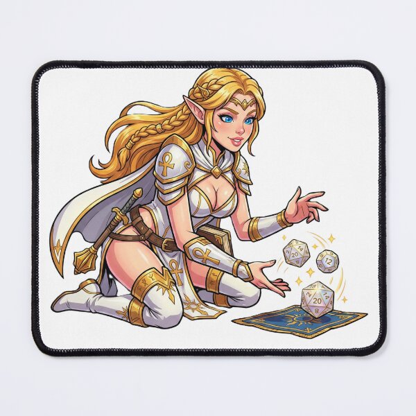 Item preview, Roll for Healing: Elven Cleric Rolling Dice designed and sold by SkinnyFlatWhite.