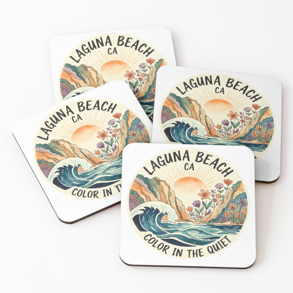 Item preview, Laguna Beach California Art | 'Color in the Quiet' Serene Coastal Design | SoCal Ocean Vibe Tee & Gift designed and sold by FitEnvy.