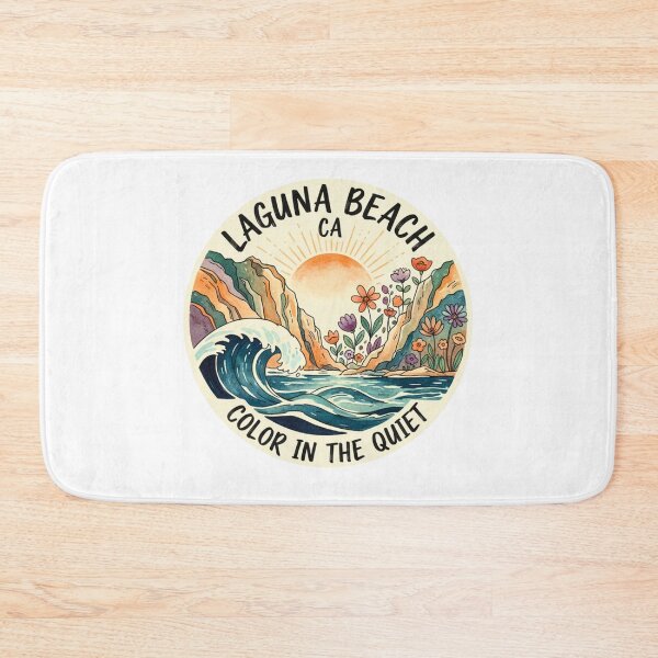 Item preview, Laguna Beach California Art | 'Color in the Quiet' Serene Coastal Design | SoCal Ocean Vibe Tee & Gift designed and sold by FitEnvy.
