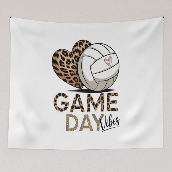 Item preview, Bleached Volleyball Game Day Vibes Volleyball Mom Leopard designed and sold by RonnasJackson.