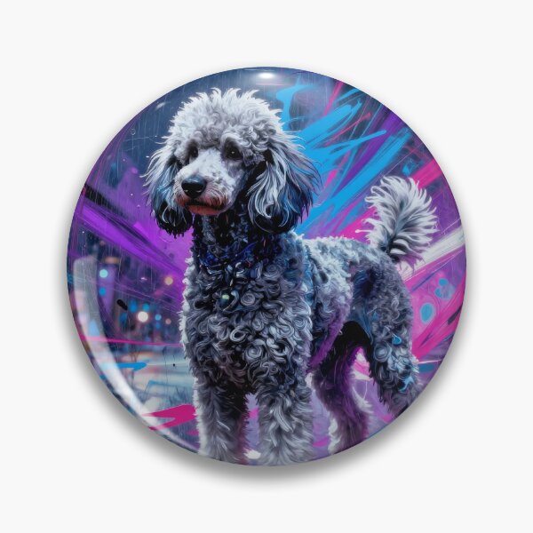 Item preview, Poodle Portrait - Vibrant Modern Art  designed and sold by graphicsangels.