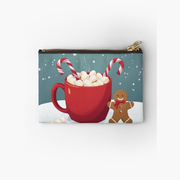 Item preview, hot cocoa mug with marshmallows, candy cane, warm cozy holiday aesthetic designed and sold by tsintsinshop.