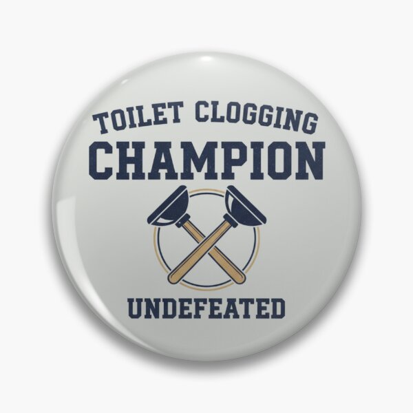 Item preview, Toilet Clogging Champion Undefeated Graphic Design | Varsity Style Plunger Humor designed and sold by axiksa10.