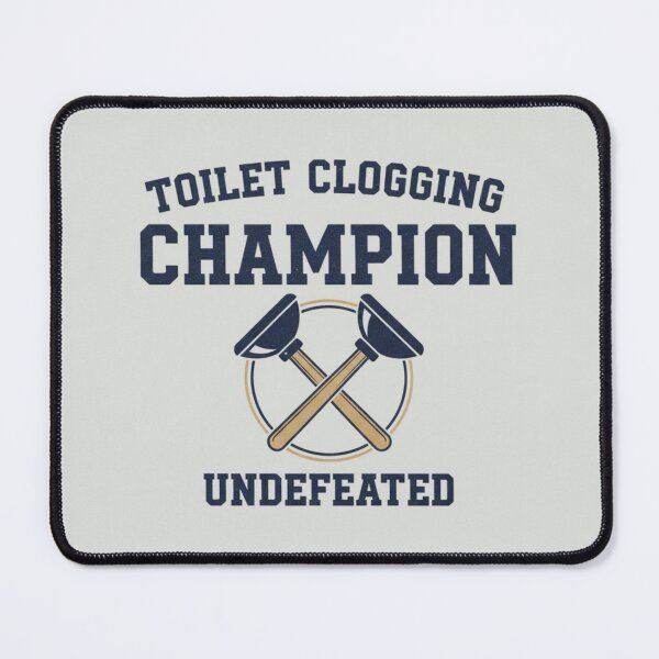 Item preview, Toilet Clogging Champion Undefeated Graphic Design | Varsity Style Plunger Humor designed and sold by axiksa10.