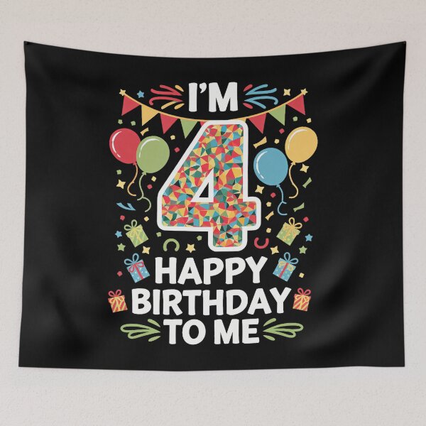 Item preview, 4th Happy Birthday 4 Years Old I'm 4 Year Old Boys Girls designed and sold by DentistLegal.