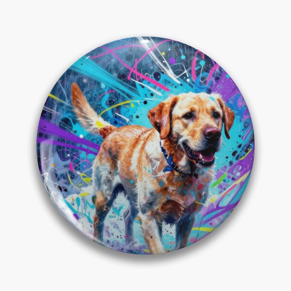 Item preview, Labrador Retriever Portrait - Vibrant Modern Art  designed and sold by graphicsangels.