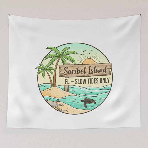 Item preview, Sanibel Island Florida Vibes Beach Vacation Shelling Paradise Tee designed and sold by FitEnvy.
