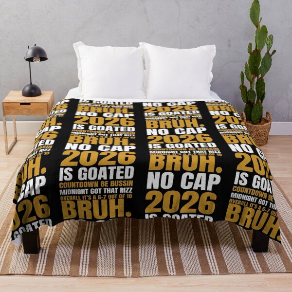 Item preview, Bruh No Cap 2026 Is Goated Countdown Bussin Funny Rizz Meme New Year designed and sold by pansak.