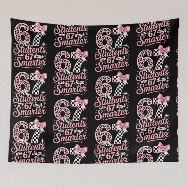 Item preview, My Students Are 67 Days Smarter Six Seven Days 67 Meme 6 7 Coquette Bow Checker designed and sold by pansak.