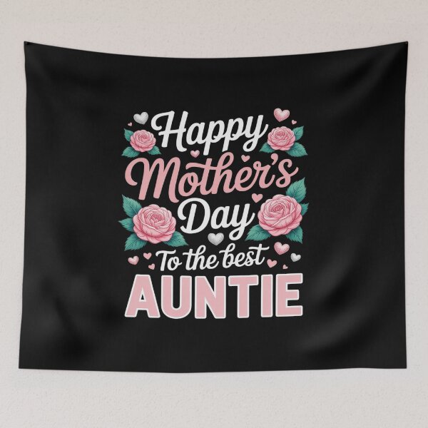 Item preview, Happy Mother's Day To The Best Auntie Flowers Cute Family designed and sold by RonnasJackson.
