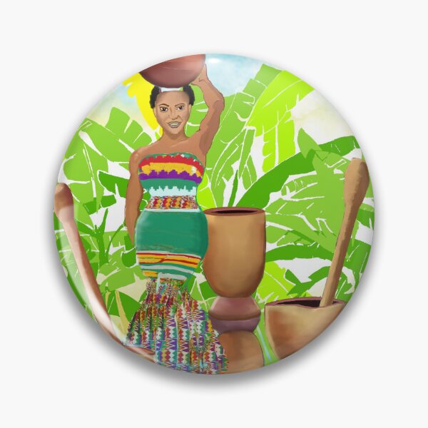 Item preview, Woman carrying a pot on her head designed and sold by DARKOENT.