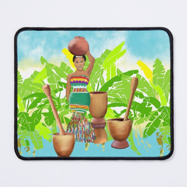 Item preview, Woman carrying a pot on her head designed and sold by DARKOENT.