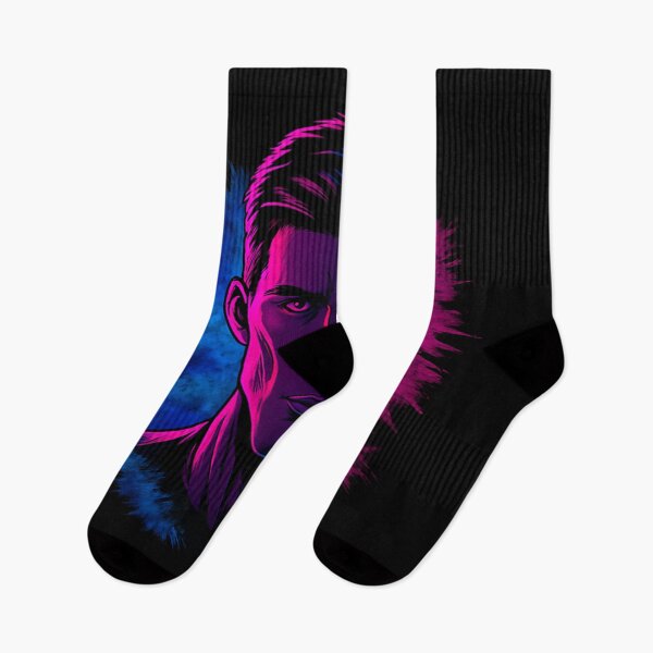 Item preview, Cyberpunk Half Human Half Cyborg Neon Portrait – Futuristic Tech Art designed and sold by Vivalore.