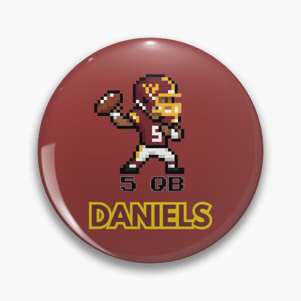 Artikelvorschau, Commanders Jayden Daniels als Retro-NFL-Videospielcharakter entworfen und verkauft von guitarchalk.