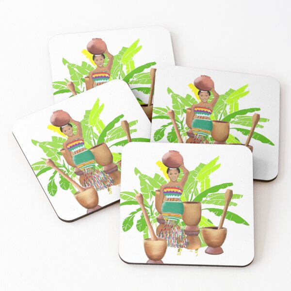 Item preview, African woman with pot on her head designed and sold by DARKOENT.