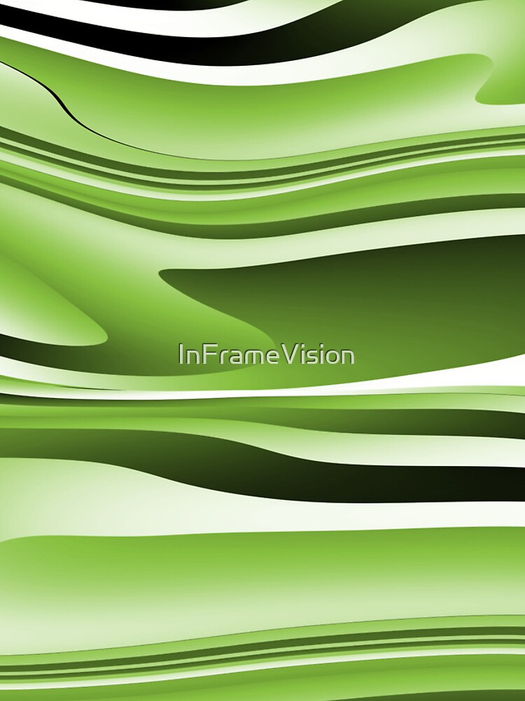 Thumbnail 5 of 5, iPhone Case, Green Abstract Wavy Horizontal Lines designed and sold by InFrameVision.