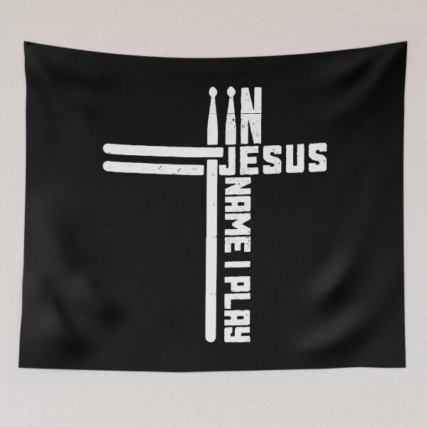 Item preview, Drummer Vintage Cross Drumsticks In Jesus Name I Play Drum designed and sold by TashiaJerrie.