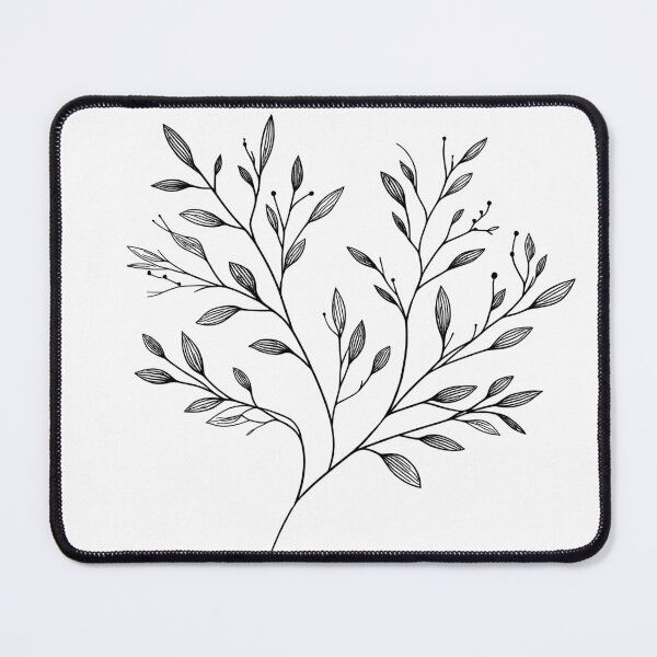 Item preview, Minimal Leafy Branch Line Art designed and sold by oynipshop.
