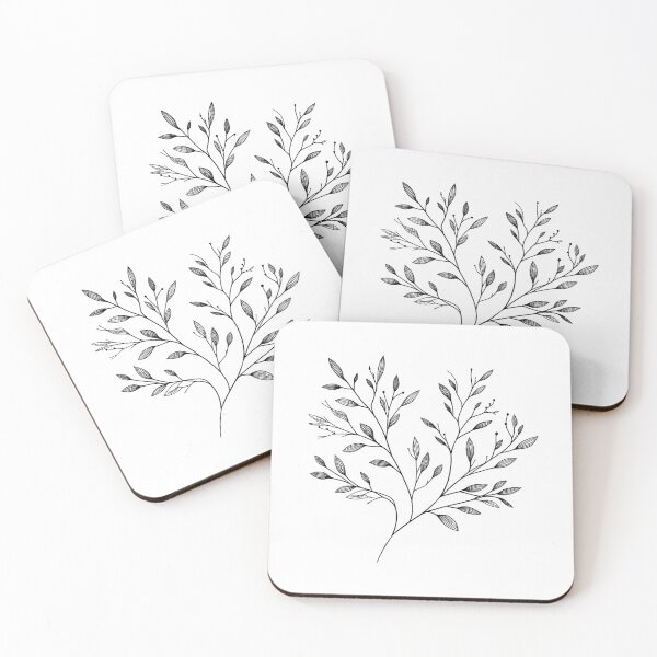 Item preview, Minimal Leafy Branch Line Art designed and sold by oynipshop.