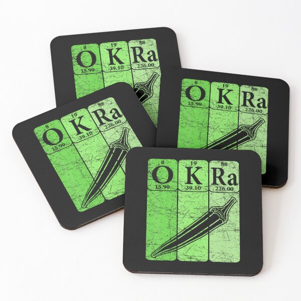 Item preview, Okra Periodic Table Elements Okra Vegetable Retro designed and sold by elihletoriong.