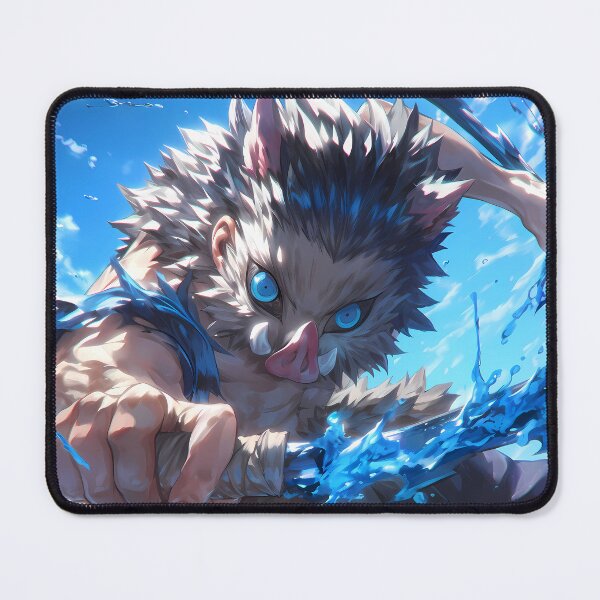 Item preview, Inosuke Hashibira Demon Slayer Anime Water Wild Action Dynamic Blue Energy designed and sold by CarlosBender.