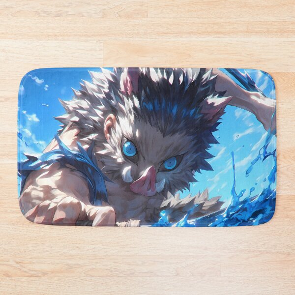 Item preview, Inosuke Hashibira Demon Slayer Anime Water Wild Action Dynamic Blue Energy designed and sold by CarlosBender.