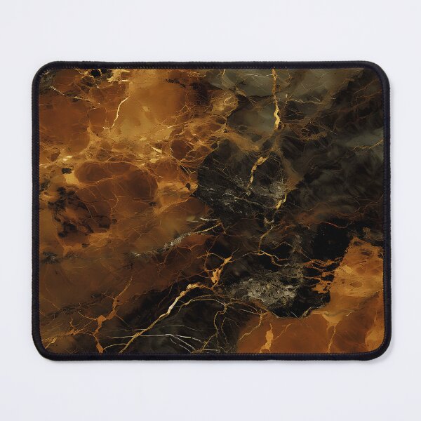 Item preview, Golden Caramel Hues And Black Marbled Art Abstract designed and sold by DEC02.