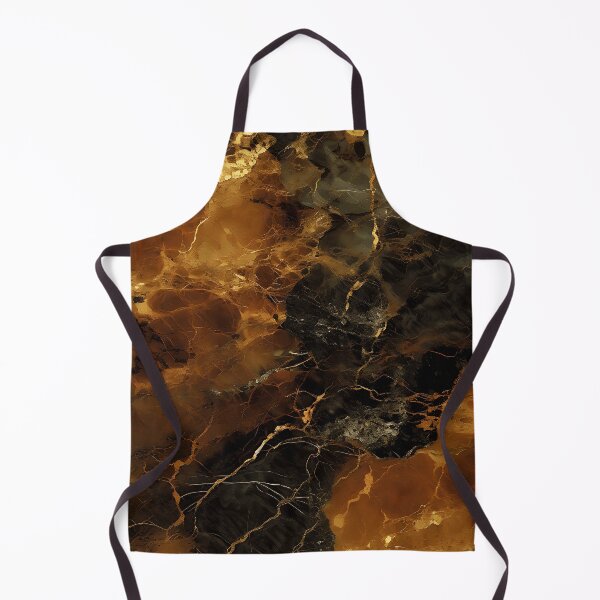 Item preview, Golden Caramel Hues And Black Marbled Art Abstract designed and sold by DEC02.