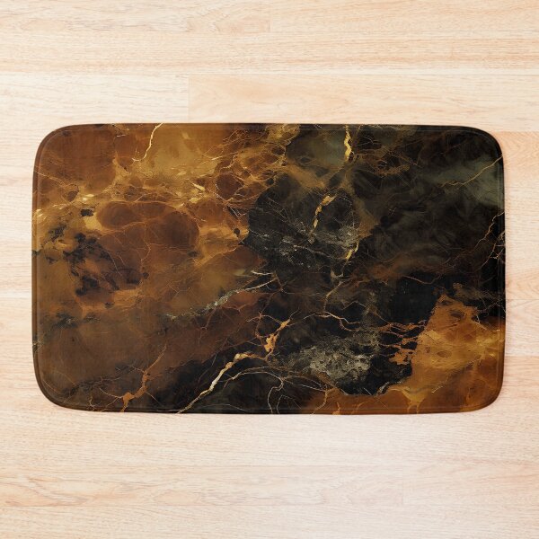 Item preview, Golden Caramel Hues And Black Marbled Art Abstract designed and sold by DEC02.