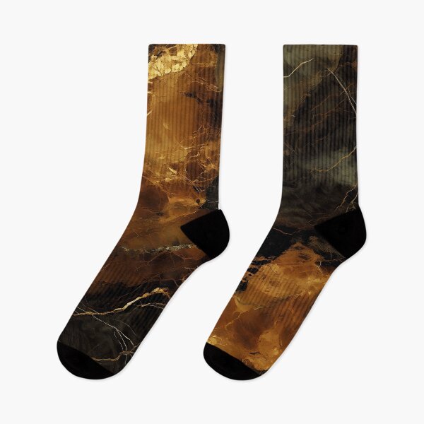 Item preview, Golden Caramel Hues And Black Marbled Art Abstract designed and sold by DEC02.