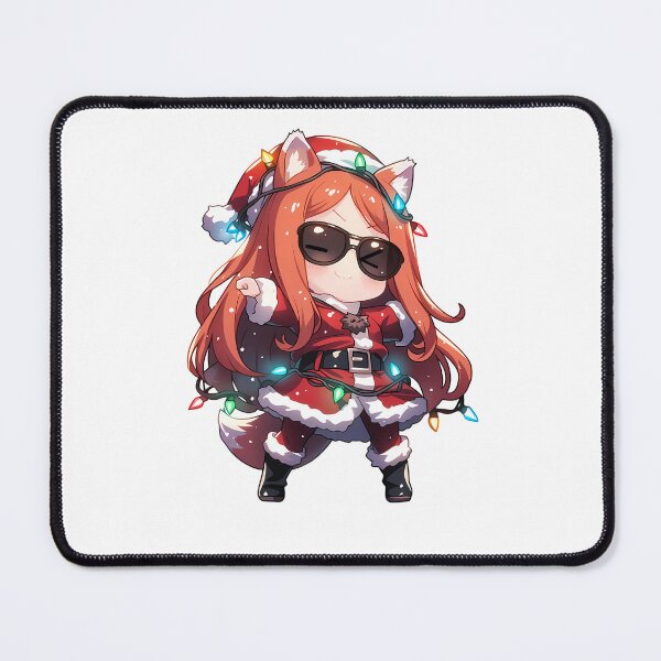 Item preview, Holo Spice And Wolf Anime Christmas Chibi Santa Cute Funny Lights Girl designed and sold by CarlosBender.