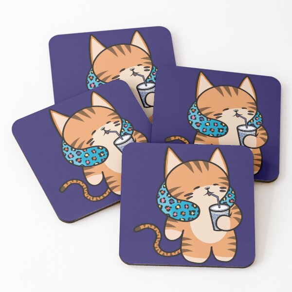 Item preview, Cat with Neck Pillow designed and sold by Bonphie.