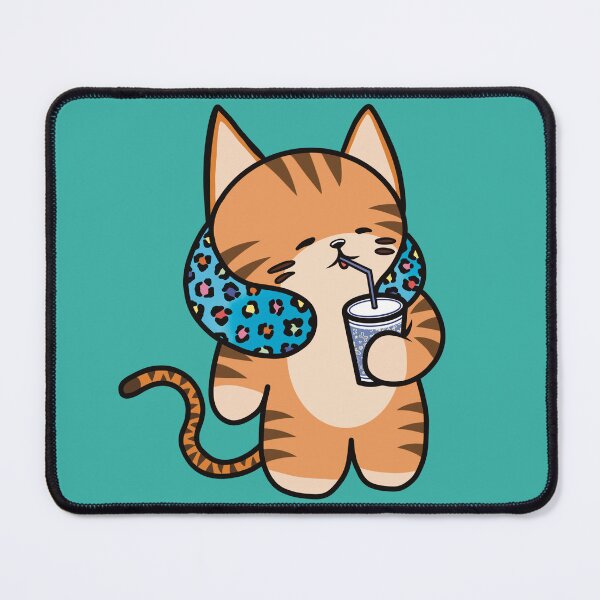 Item preview, Cat with Neck Pillow designed and sold by Bonphie.