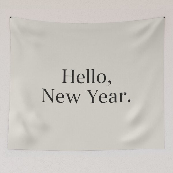 Item preview, Hello New Year Minimal Typography designed and sold by Irene Catchmind.