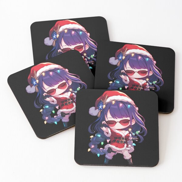 Item preview, Radiant Raiden Shogun Christmas Genshin Impact Anime Girl Santa Lights Chibi designed and sold by CarlosBender.