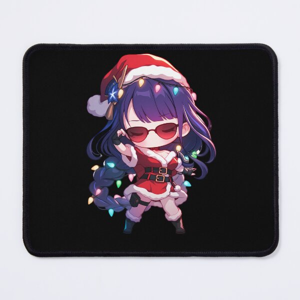 Item preview, Radiant Raiden Shogun Christmas Genshin Impact Anime Girl Santa Lights Chibi designed and sold by CarlosBender.