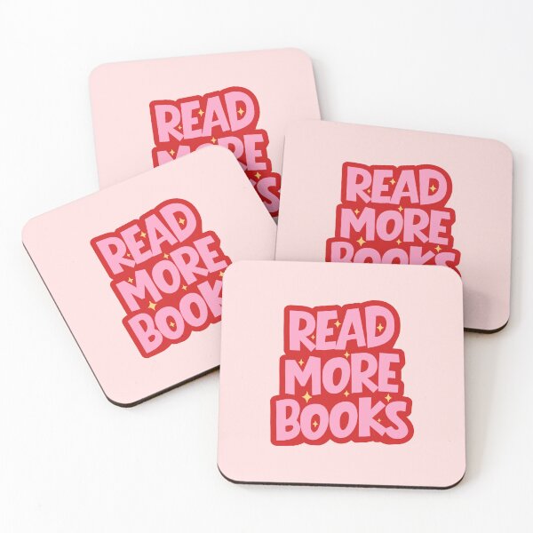 Item preview, Read more books - pink bookish aesthetic designed and sold by Neadoodles.
