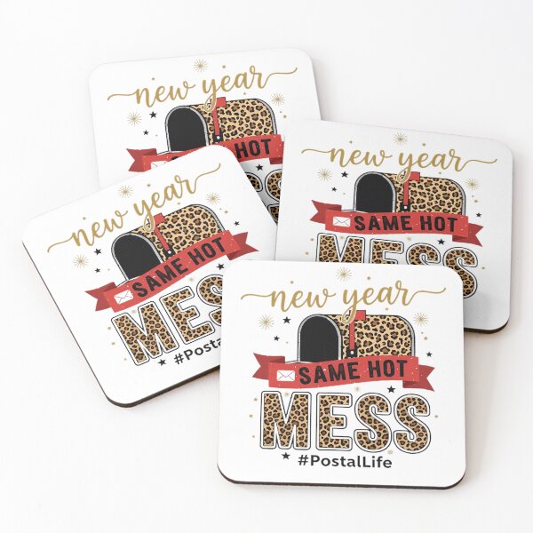 Item preview, New Year Same Hot Mess Postal Life Leopard Print designed and sold by Oppostis345.