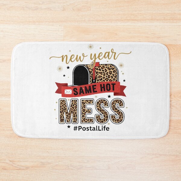 Item preview, New Year Same Hot Mess Postal Life Leopard Print designed and sold by Oppostis345.