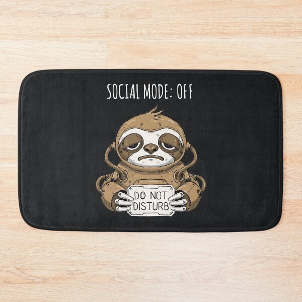Item preview, Social Mode Off – Introvert Sloth Do Not Disturb Funny Sarcastic Design designed and sold by Taans-Creation.