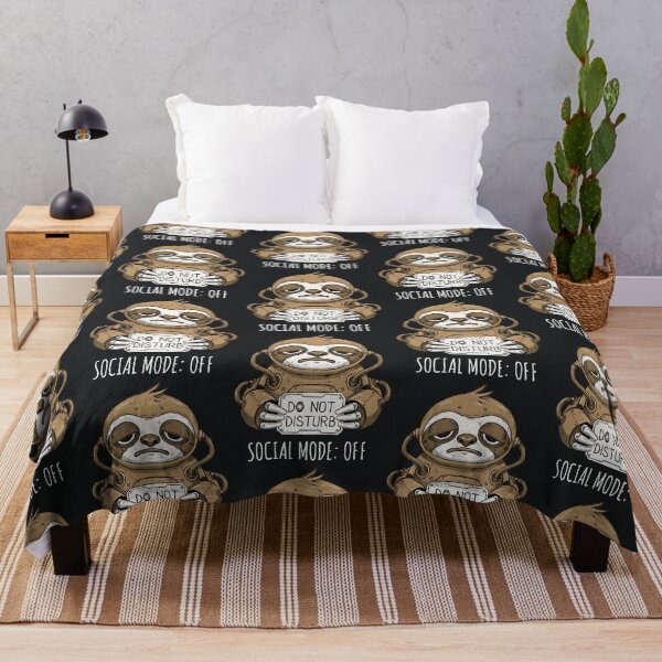 Item preview, Social Mode Off – Introvert Sloth Do Not Disturb Funny Sarcastic Design designed and sold by Taans-Creation.