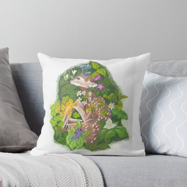 Item preview, Deer fawn in spring ephemerals designed and sold by skwinnicki.