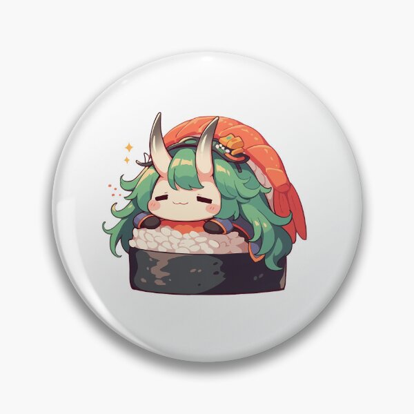Item preview, Prelude Dawn Hoshiguma Arknights Game Chibi Sushi Oni Kawaii Girl designed and sold by CarlosBender.