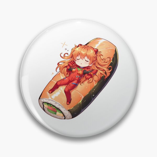 Item preview, Asuka Langley Soryu Neon Genesis Evangelion Chibi Sushi Anime Cutie designed and sold by CarlosBender.