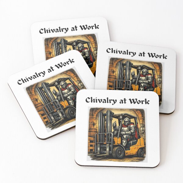 Item preview, Chivalry at Work – Retro Knight Forklift designed and sold by RetroNibylander.