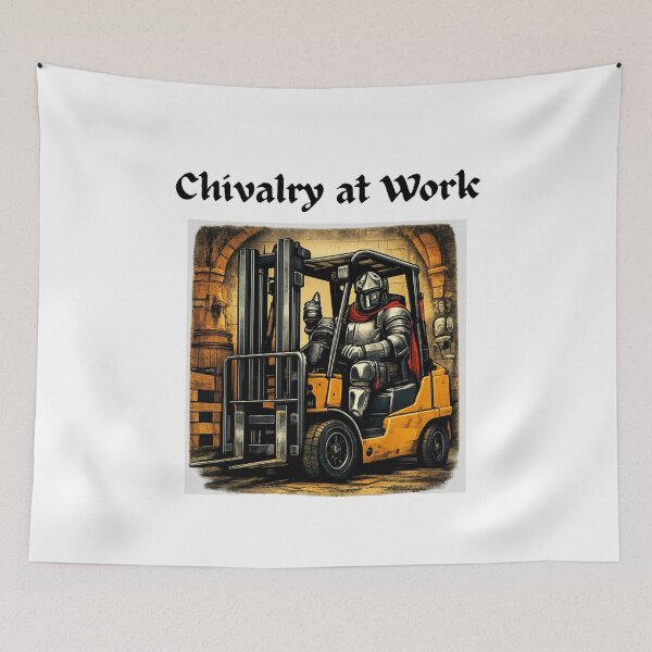 Item preview, Chivalry at Work – Retro Knight Forklift designed and sold by RetroNibylander.