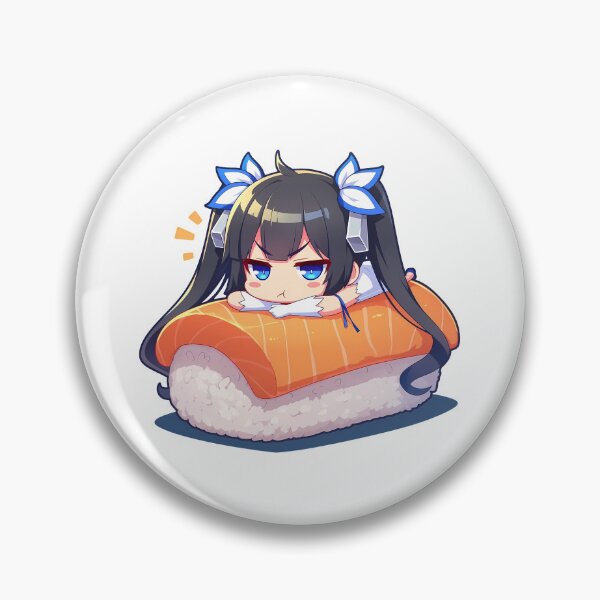 Item preview, Danmachi Girl Hestia Danmachi Chibi Sushi Anime Cute Blue Ribbon Charm designed and sold by CarlosBender.